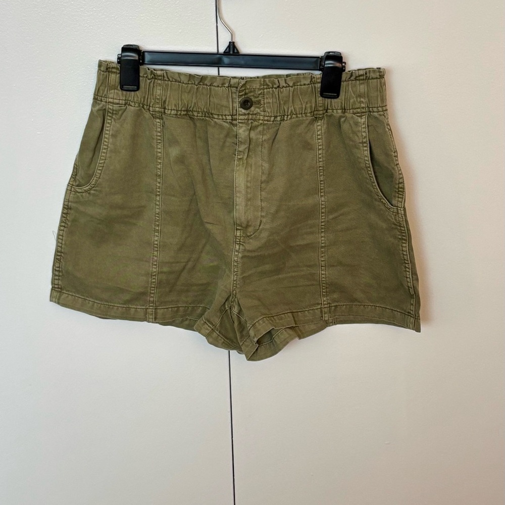 Madewell Green Cargo Shorts Relaxed Fit Cotton